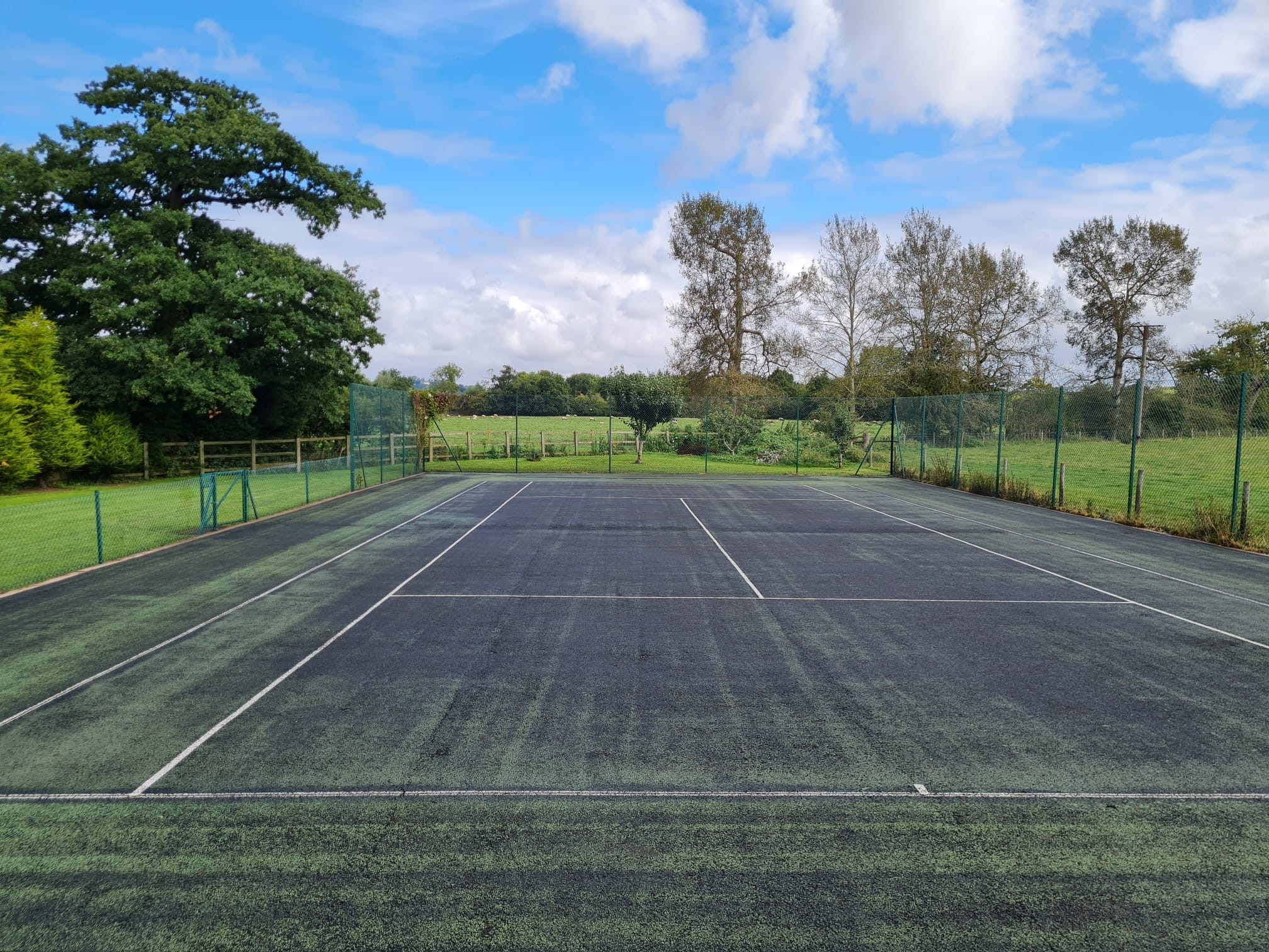 Tennis Court After Cleaning Tennis Court After Cleaning
